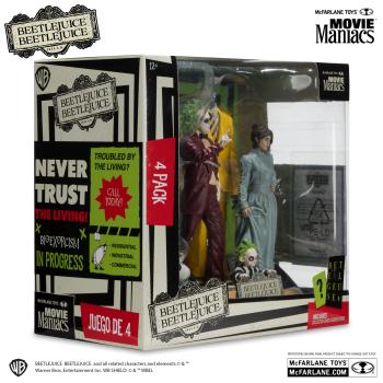 Beetlejuice Beetlejuice Movie Maniacs PVC Statuen 4er-Pack 15 cm
